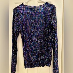 NWT Free People sparkly slightly sheer holiday top